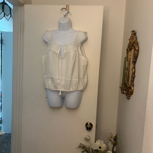 Free people ivory lace upper, blouse - Picture 8 of 8